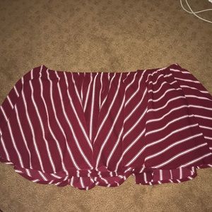 Off the shoulder striped top